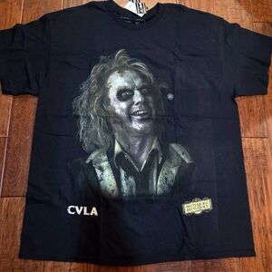 NWT: Tilly’s Beetlejuice Black Graphic Tee Size L!